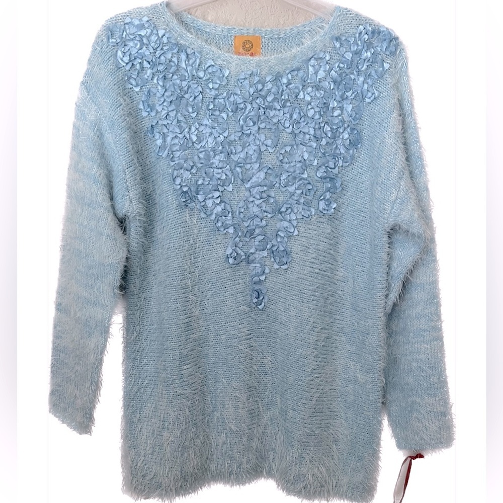 Ruby Rd Cozy Metallic Eyelash Pullover Sweater
